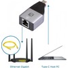 USB Techly TECHLY adapteris USB-C M - RJ45 F Ethernet 1000Mbps