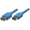 USB kabelis Techly USB-A - USB-A 0,5 m mėlyna (ICOC-U3-AA-005-EX)