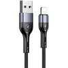 Kabelis 2A 1m USB - Lightning Usams U55 SJ448ZJ01 (US-SJ448) SJ448USBSG01 juodos spalvos
