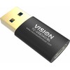 Vision Professioneller installationstauglicher USB-C-zu-USB-A-Adapteris - 30 JAHRE GARANTIE - wird an der Standard-USB-A 3.0-Buchse eines Laptops angeschlossen - USB-C (F) zu USB-A (M) - USB 3.1 Gen 2 - juodas