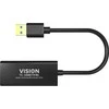 USB Vision VISION adapteris Profesionalus, paruoštas diegimui, USB-A į RJ45 Ethernet tinklo adapteris – 30 METŲ GARANTIJA – 100/1000 Mbps – greitas Ethernet „Mac“ – palaiko sustabdymo/tęsimo aptikimo logiką ir valdymo galinį tašką – USB-A 3.0 (M) į ekranuotą