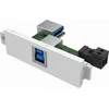 Vision Techconnect Modulare AV-Frontplatte - 30 JAHRE GARANTIE - USB-B-Anschluss (an der Vorderseite) auf A-Modul - Buchse vom Typ "A" an der Ruckseite und quadratische Buchse vom Typ B an der Vorderseite - USB 3.0, abwartskompatibel mit 2.0 - nutzt