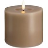 Usorteret Moods & More MM LED pillar candle, Silk, Melted, Sand, 99x100 mm