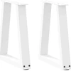 Kavos staliuko kojelės, V formos, 2 vnt., baltos, 28x(42-43,3) cm, plienas
