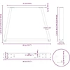 Kavos staliuko kojelės, V formos, 2 vnt., baltos, 40x(30-31,3) cm, plienas