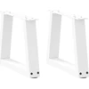Kavos staliuko kojelės, V formos, 2 vnt., baltos, 40x(30-31,3) cm, plienas