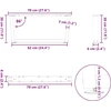Kavos staliuko kojelės, V formos, 2 vnt., baltos, 70x(30-31,3) cm, plienas