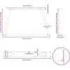 Kavos staliuko kojelės, V formos, 2 vnt., baltos, 50x(30-31,3) cm, plienas