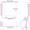Kavos staliuko kojelės, V formos, 2 vnt., baltos, 30x(30-31,3) cm, plienas