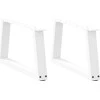 Kavos staliuko kojelės, V formos, 2 vnt., baltos, 70x(30-31,3) cm, plienas