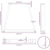 Kavos staliuko kojelės, V formos, 2 vnt., baltos, 28x(42-43,3) cm, plienas