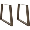 Valgomojo stalo kojelės, V formos, 2 vnt., natūralus plienas, 100 x (72-73,3) cm, plienas