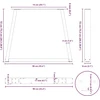 Valgomojo stalo kojelės, V formos, 2 vnt., natūralus plienas, 90x(72-73,3) cm, plienas