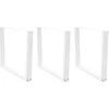 Valgomojo stalo kojelės, V formos, 3 vnt., baltos, 100x(72-73,3) cm, plienas