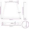 Kavos staliuko kojelės, V formos, 2 vnt., juodos, 38x(42-43,3) cm, plienas