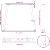 Valgomojo stalo kojos, V formos, 2 vnt., antracito spalvos, 70x(72-73,3) cm, plienas