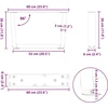 Kavos staliuko kojelės, V formos, 2 vnt., antracito spalvos, 60x(30-31,3) cm, plienas