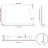 Kavos staliuko kojelės, V formos, 2 vnt., antracito spalvos, 70x(42-43,3) cm, plienas
