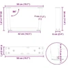 Kavos staliuko kojelės, V formos, 2 vnt., juodos, 50x(30-31,3) cm, plienas