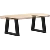 Kavos staliuko kojelės, V formos, 2 vnt., juodos, 40x(30-31,3) cm, plienas