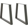Valgomojo stalo kojos, V formos, 2 vnt., antracito spalvos, 90x(72-73,3) cm, plienas