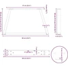 Kavos staliuko kojelės, V formos, 2 vnt., antracito spalvos, 60x(30-31,3) cm, plienas