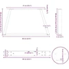 Kavos staliuko kojelės, V formos, 2 vnt., juodos, 60x(30-31,3) cm, plienas
