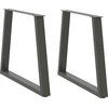 Valgomojo stalo kojos, V formos, 2 vnt., antracito spalvos, 80x(72-73,3) cm, plienas