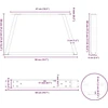 Kavos staliuko kojelės, V formos, 2 vnt., antracito spalvos, 50x(30-31,3) cm, plienas