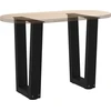 Kavos staliuko kojelės, V formos, 2 vnt., juodos, 38x(42-43,3) cm, plienas