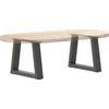 Kavos staliuko kojelės, V formos, 2 vnt., antracito spalvos, 40x(30-31,3) cm, plienas