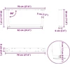 Kavos staliuko kojelės, V formos, 2 vnt., juodos, 70x(30-31,3) cm, plienas