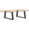 Kavos staliuko kojelės, V formos, 2 vnt., antracito spalvos, 50x(30-31,3) cm, plienas