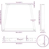 Valgomojo stalo kojelės, 3 vnt., baltos, 90x(72-73,3) cm, plienas, V formos