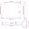 Valgomojo stalo kojos, V formos, 3 vnt., antracito spalvos, 70x(72-73,3) cm, plienas