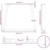 Valgomojo stalo kojos, 3 vnt., antracito spalvos, 80x(72-73,3) cm, plienas, V formos
