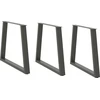 Valgomojo stalo kojos, 3 vnt., antracito spalvos, 80x(72-73,3) cm, plienas, V formos
