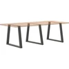 Valgomojo stalo kojos, V formos, 3 vnt., antracito spalvos, 70x(72-73,3) cm, plienas