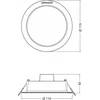 Ledvance 8W LED įleidžiama panelė DOWNLIGHT IP44 GEN2, balta, 4000K, 100°