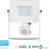 V-TAC LED projektorius 30W 2400lm 6400K LED SAMSUNG su judesio jutikliu PIR Baltas IP65 459