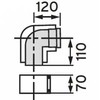 Vaillant dūmtraukio alkūnė 87°, d. 60/100 mm sistemai