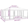 Proginė palapinė su 10 tinklinėmis sienomis, žalia, 6x4m, HDPE