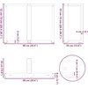 Valgomojo stalo kojos, 2 vnt., antracito spalvos, 90x35x(72-73) cm, plienas