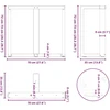 Valgomojo stalo kojelės, T formos, 2 vnt., 70x35x(72-73) cm