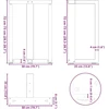 Valgomojo stalo kojos, T formos, 2 vnt., antracito spalvos, 50x35x(72-73) cm, plienas