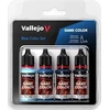 Vallejo : 72.376 - Žaidimo spalva - mėlynos spalvos rinkinys 4 x (18 ml)