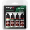 Vallejo: 72.384 - Žaidimo spalva - Žalios spalvos rinkinys 4 x (18 ml)