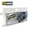 Vallejo Ammo: DIO sausų šepetėlių dažai – mėlynų spalvų rinkinys