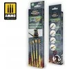 AMMO by MIG Jimenez AMMO MIG sausų teptukų rinkinys „Land“ wargaming miniatiūroms