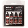 Vallejo Vallejo: 72.393 - Žaidimo spalva - Juoda spalvų rinkinys (4 x 18 ml)